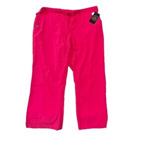 Med Couture Gold Quick Dry Stretch Women's Scrub Pants -3X Plus Size - Pink